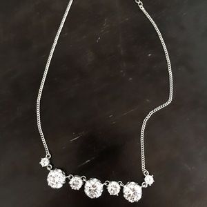 Betsey Johnson silver necklace